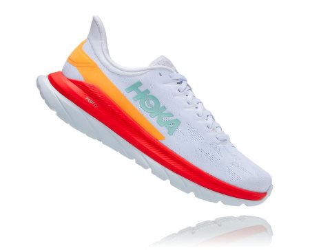 Hoka Mach 4 Moški Tekaški Čevlji Bela / Rdeča SI-037128W